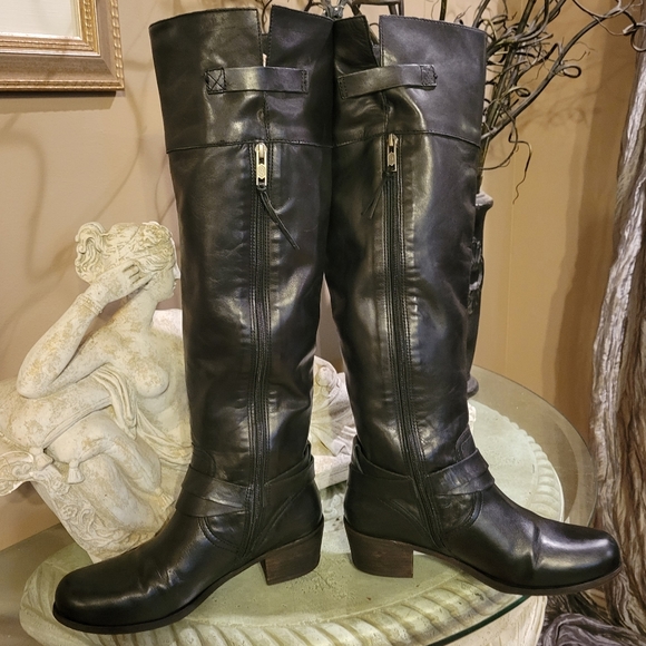 Ugg Bess Over the Knee Leather Riding Boots in Black Size 7.5 #480 - Picture 10 of 17